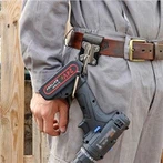 Kulit Bor Pemegang Sabuk Alat Kait Holster-Hitam